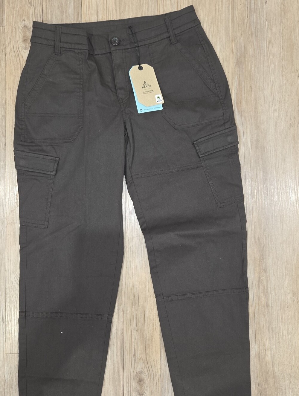 Prana Women's Olive Green Cargo Joggers with Utility Pockets